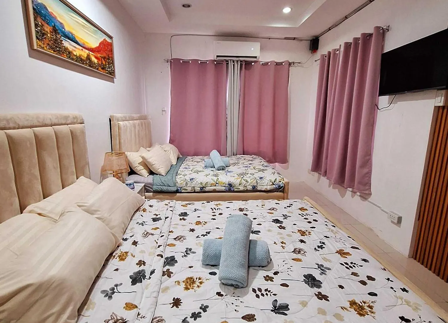 A1 1 Bedroom 2 Queen Size Beds Apartment Transient House Near Usep Obrero Abreeza Mall Davao City Πανσιόν